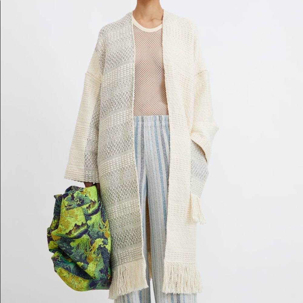 Rodebjer Chorillos Woven Knit Jacket Shawl M/L New